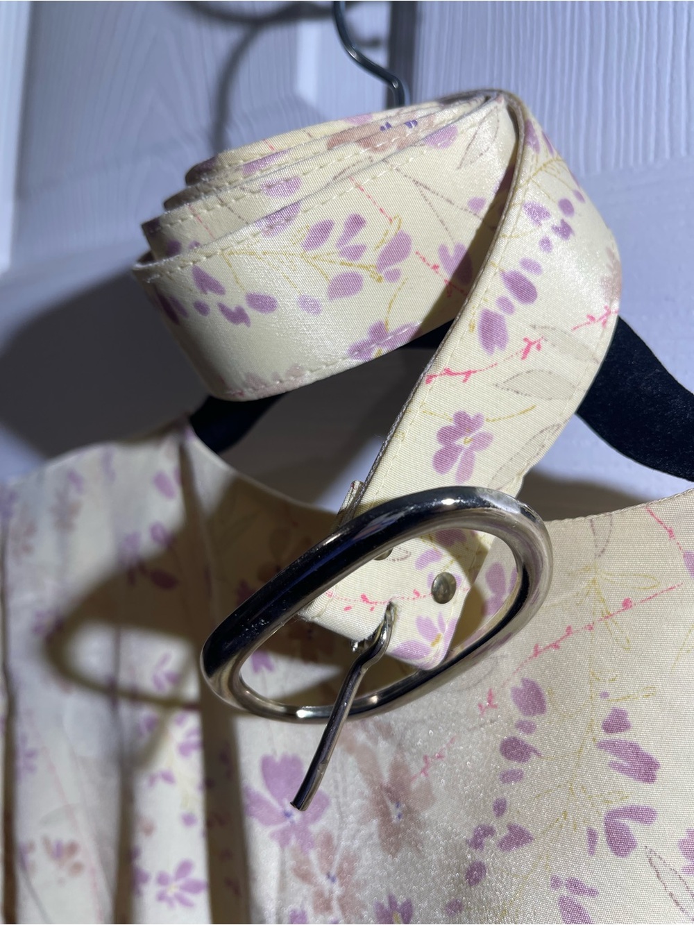 Leslie Fay Vintage Cottagecore Floral Pleated Dress with Matching belt EVC Sz 12 - Picture 7 of 7